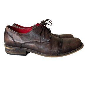 Steve Madden Biton Rustic Leather Mens Oxford Shoes SIze 8.5